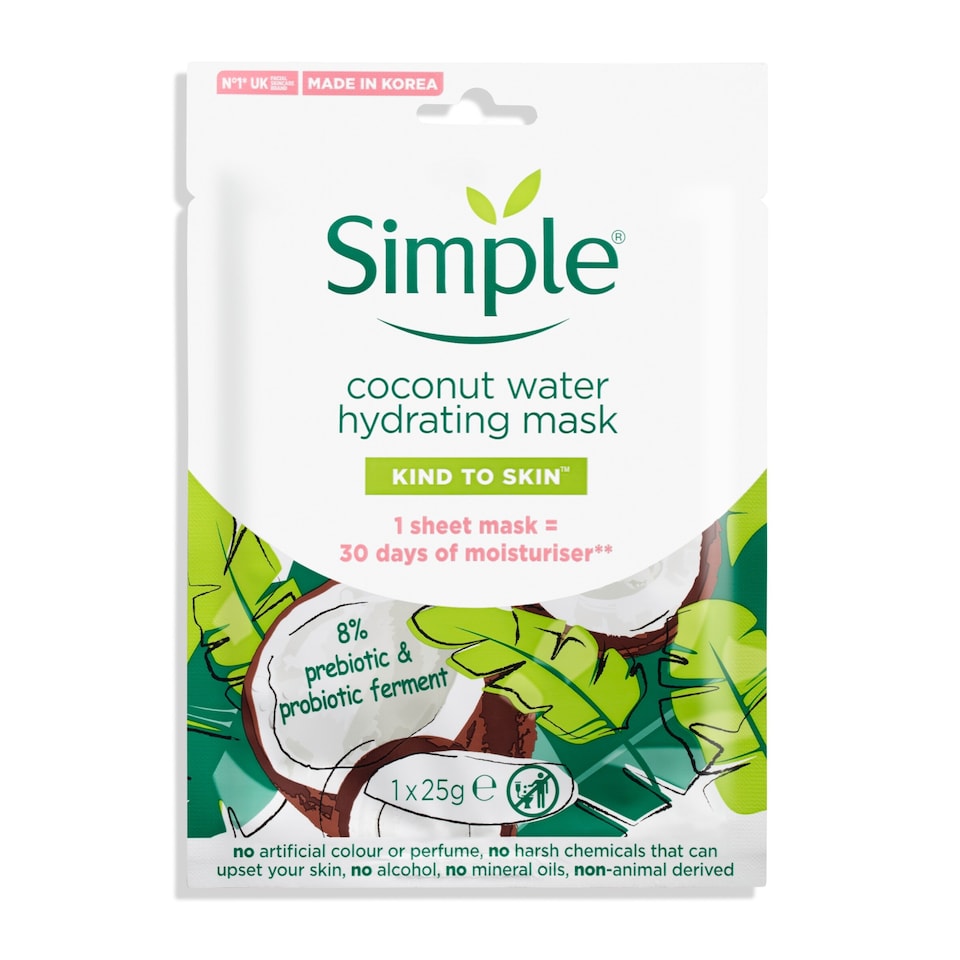 image 1 of Simple Kind To Skin Cocnut Water Fface Mask 25G