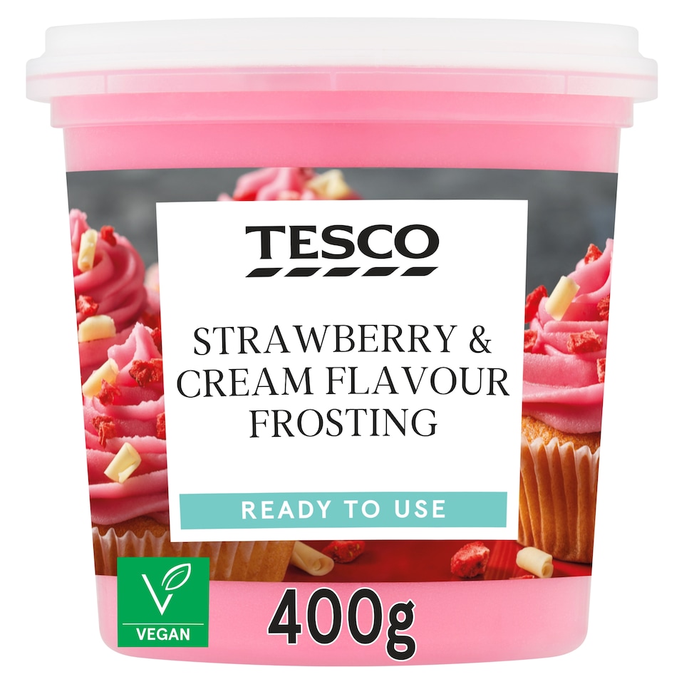 Tesco Strawberry & Cream Flavoured Frosting 400g