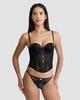 image 2 of F&F Floral Embroidered Corset in Black