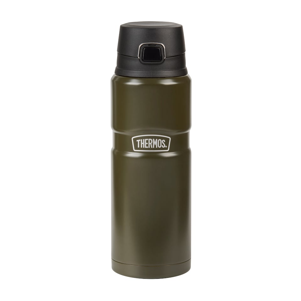 Thermos King Matte Army Green Stainless Metal Flask 710ml