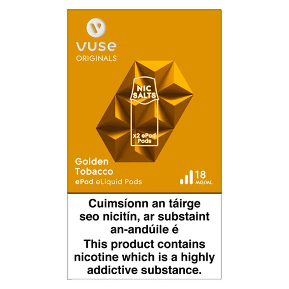 Vuse Epod Golden Tobacco 18Mg Pods X2