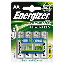 Energizer Recharge Power Plus 2000mAh Rechargeable AA Batteries 4 Pack
