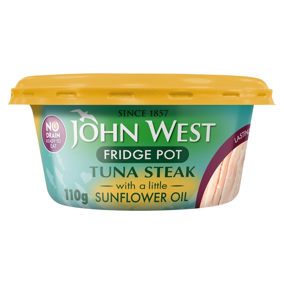 image 1 of John West No Drain Fridge Pot Tuna Steak with a Little Sunflower Oil 110g