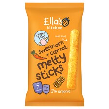 Ella's Kitchen Sweetcorn Plus Carrot Melty Sticks 17G