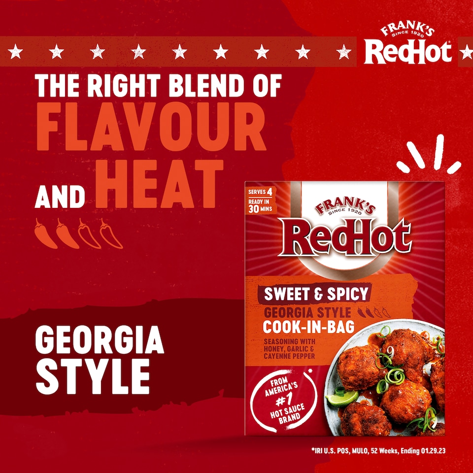 image 1 of Frank's RedHot Sweet & Spicy Georgia Style Cook-In-Bag 25G