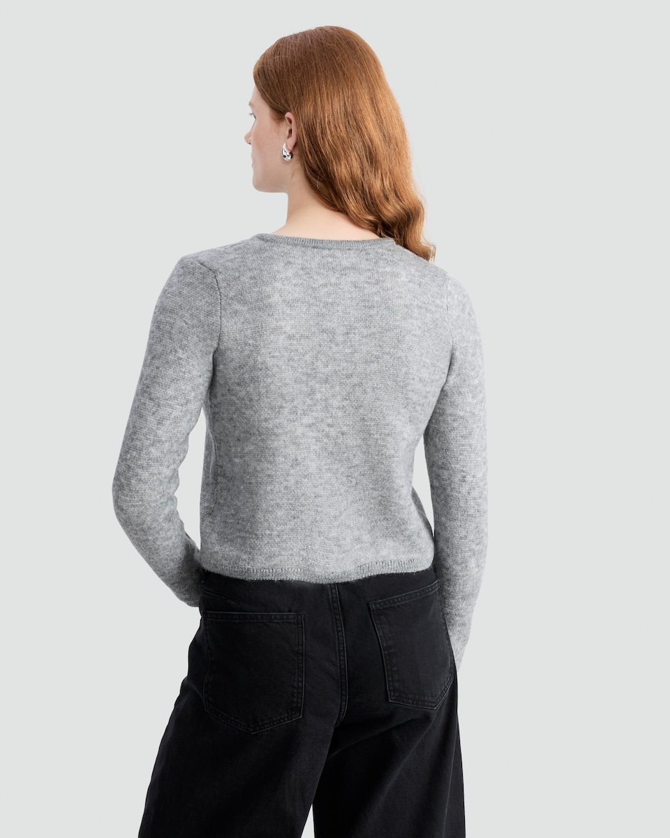 image 1 of F&F Argyle Button-Up Cardigan in Multi Grey