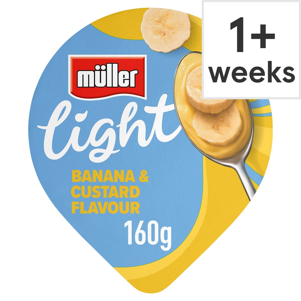 Muller Light Banana Custard Yogurt 160G Tesco Groceries