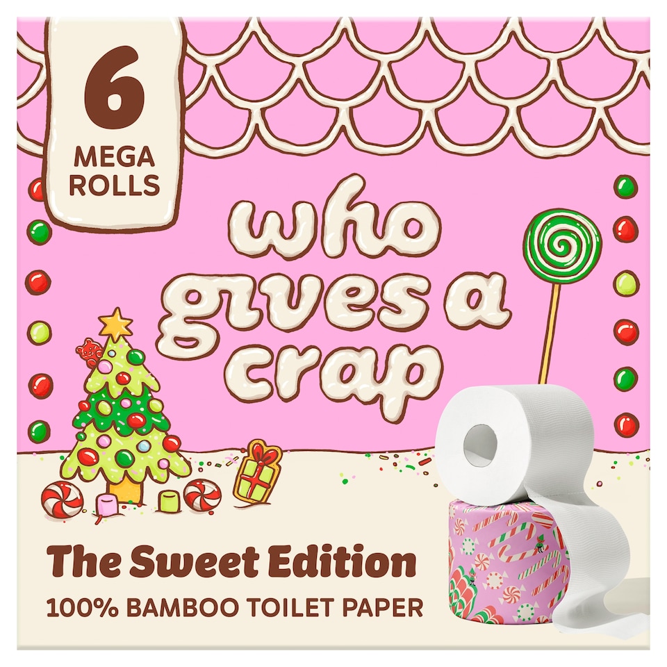 image 1 of Who Gives A Crap Extra Soft Limited Edition Toilet Tissue 6 Mega Rolls