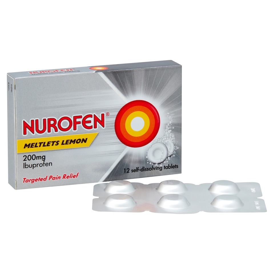 image 1 of Nurofen Targeted Pain Relief Meltlets Lemon - Ibuprofen 200mg 12s