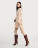 image 1 of F&F Floral Print Tie Waist Mini Dress in Cream