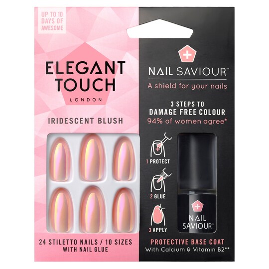 Elegant Touch Nail Saviour Iridescent Blush Tesco Groceries