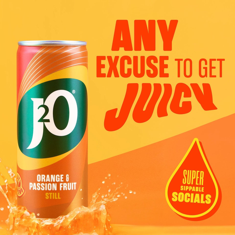 image 1 of J2O Orange & Passionfruit 10x250ml Cans