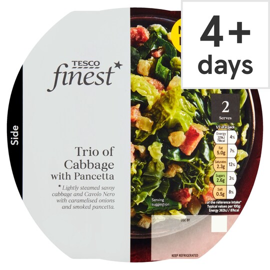 Tesco Finest Trio Of Cabbage 200G Tesco Groceries