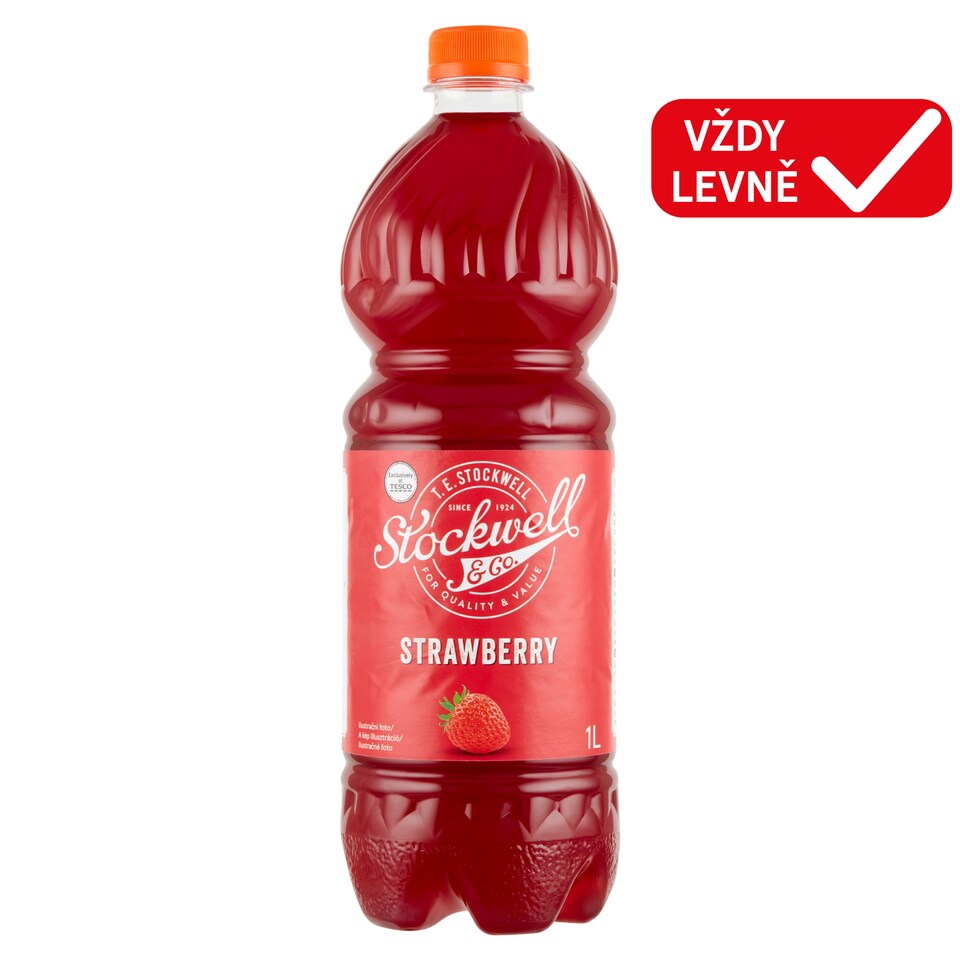 Stockwell & Co. Jahodový nápojový koncentrát 1l