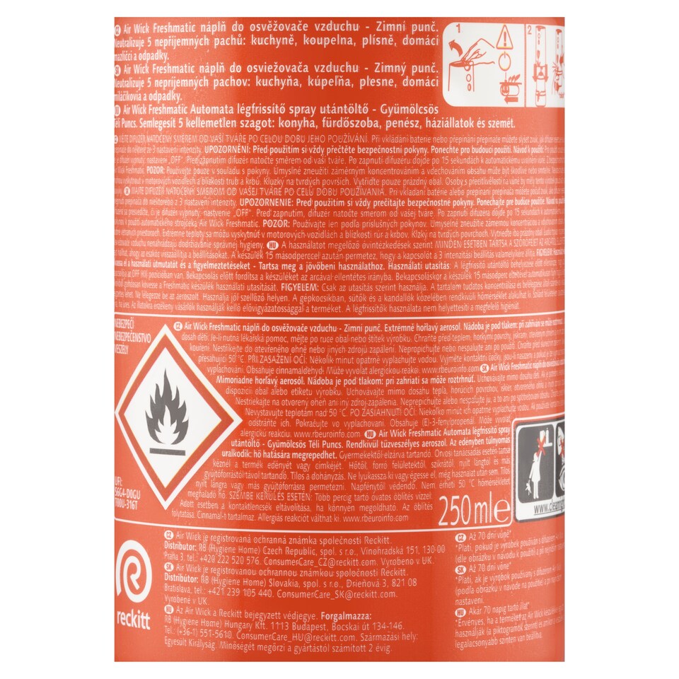obrázok 1 z Air Wick Freshmatic Náplň do osviežovača vzduchu zimný punč 250 ml