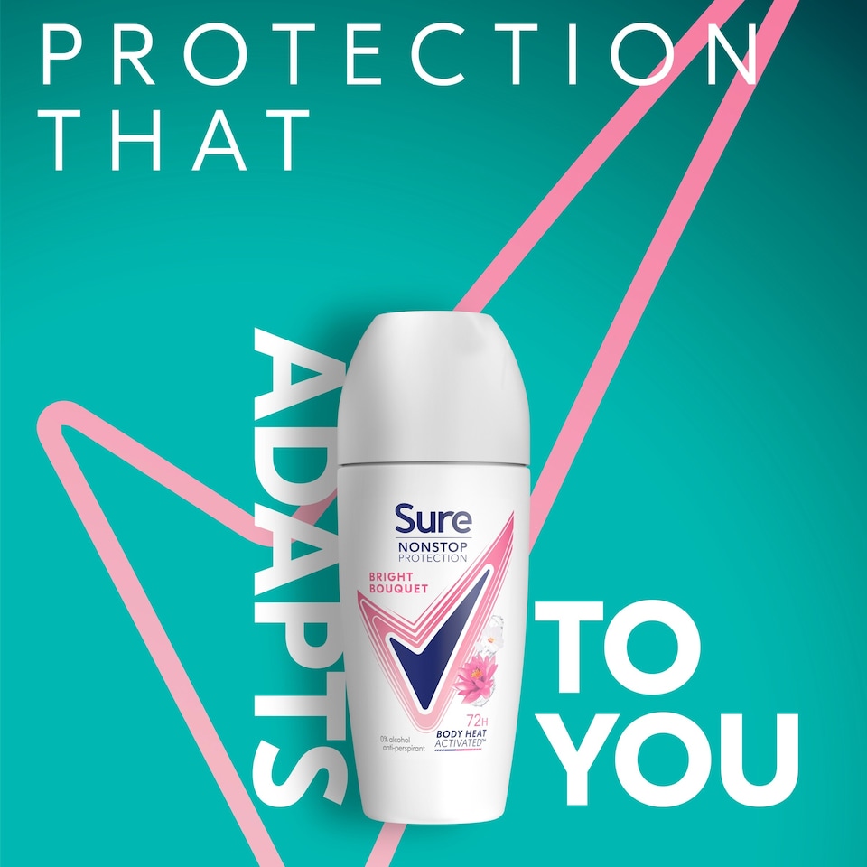 image 1 of Sure 72h Bright Bouquet Roll-On Antiperspirant Deodorant 50ml