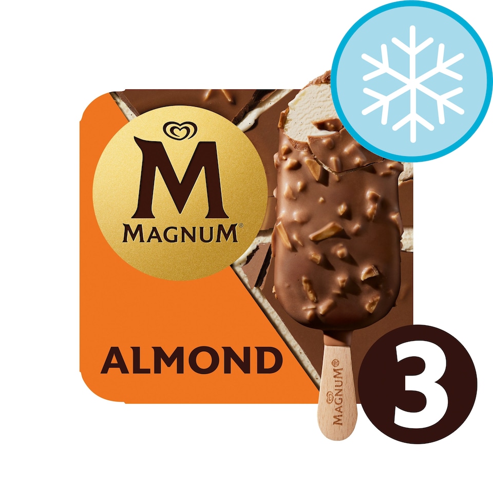 image 1 of Magnum Almond Ice Cream Sticks 3x100ml 