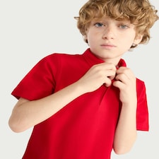 F&F School Boys 3-Pack Pure Cotton Regular Fit Polo Shirts in Red