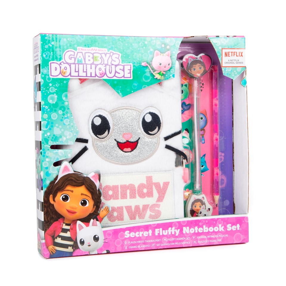 Gabby's Dollhouse Secret Fluffy Notebook Set