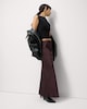 image 3 of F&F Satin Midi Slip Skirt in Burgundy