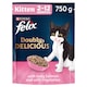 image 1 of FELIX Dry Kitten Doubly Delicious Salmon 750g  