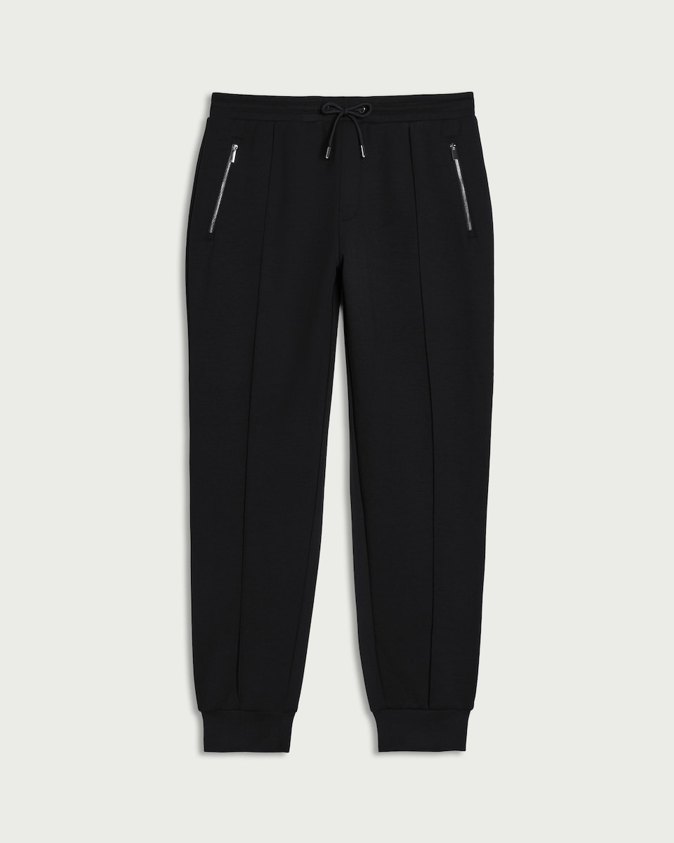 image 1 of F&F Slim Fit Cuffed Joggers in Black