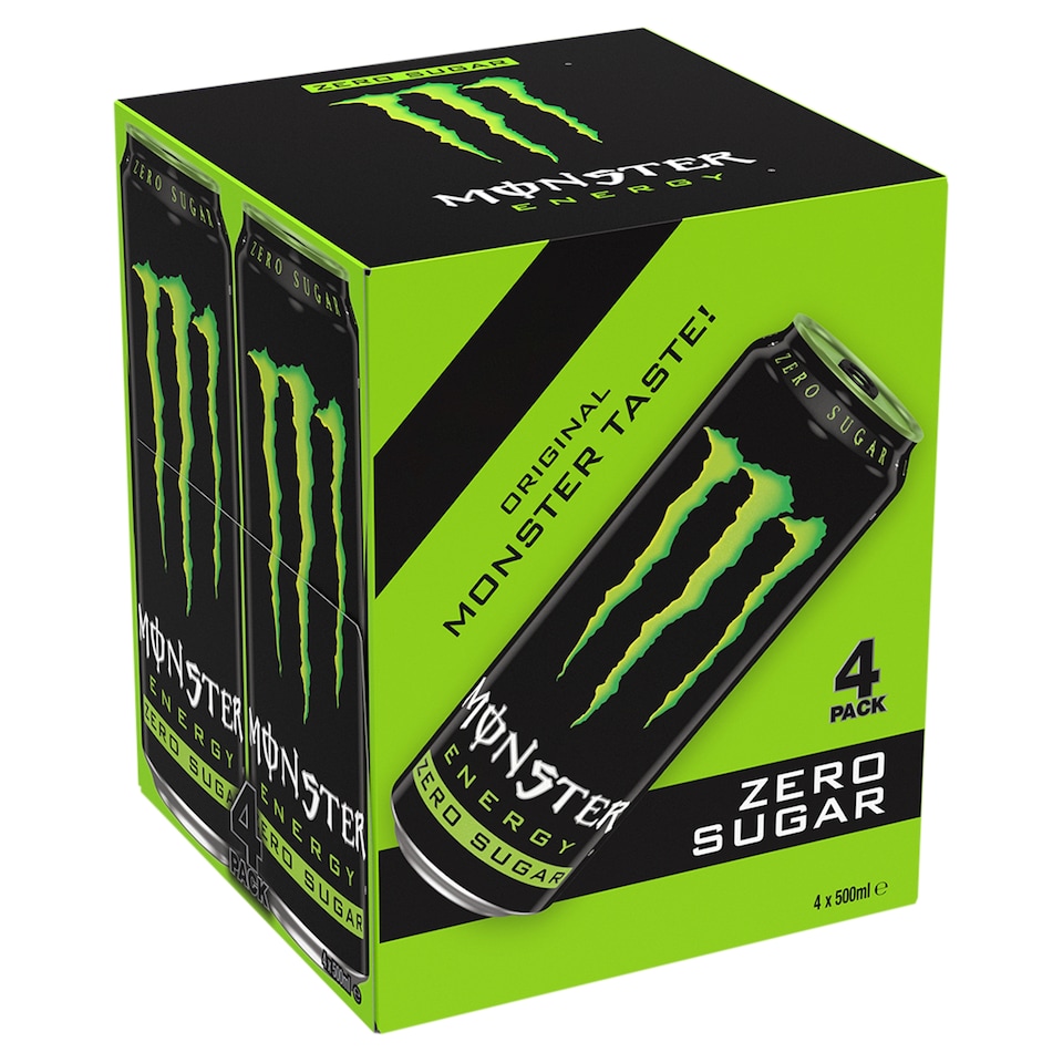 Monster Energy Zero Sugar Drink 4 x 500ml