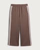 image 4 of F&F Active EVERYHOUR Side Stripe Wide Leg Joggers in Chocolate