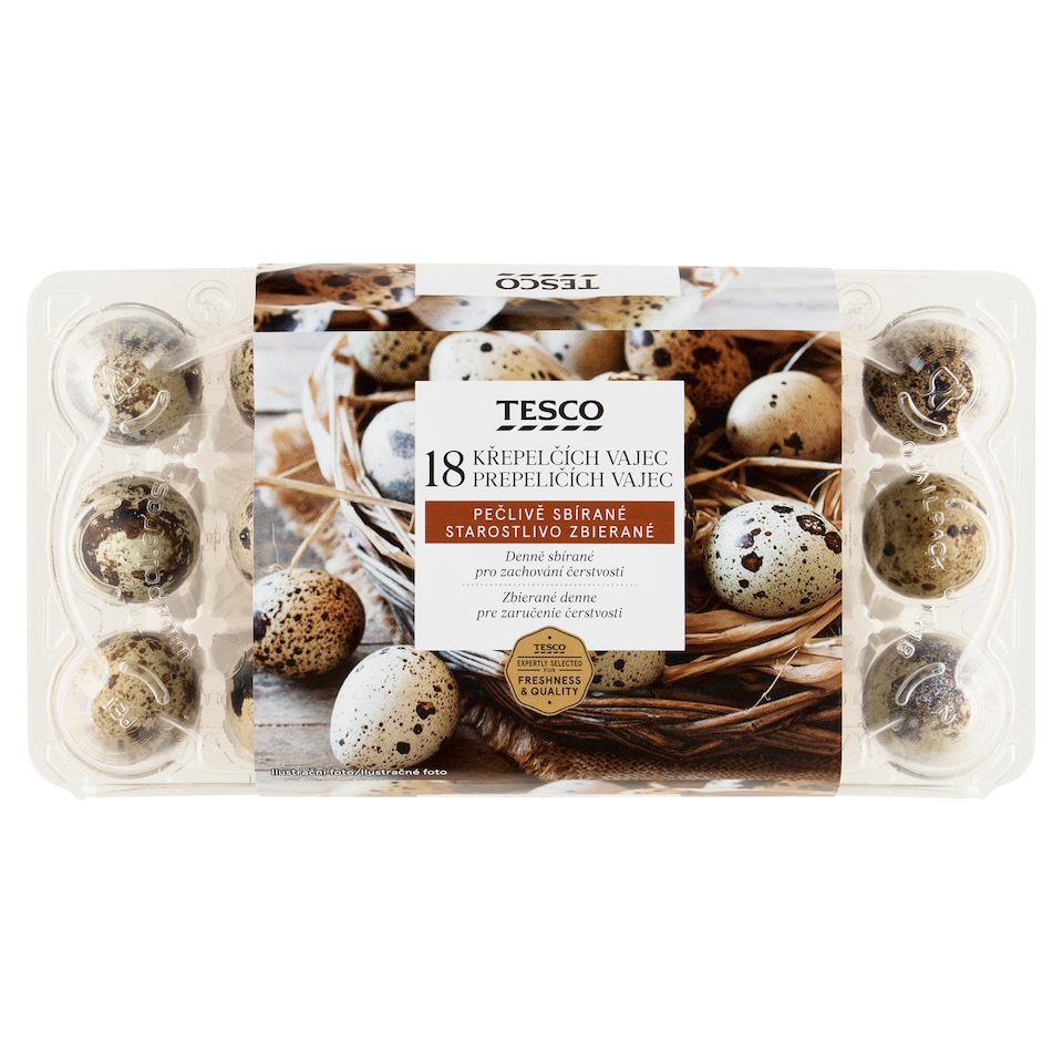Tesco Prepeličie vajcia 18 ks
