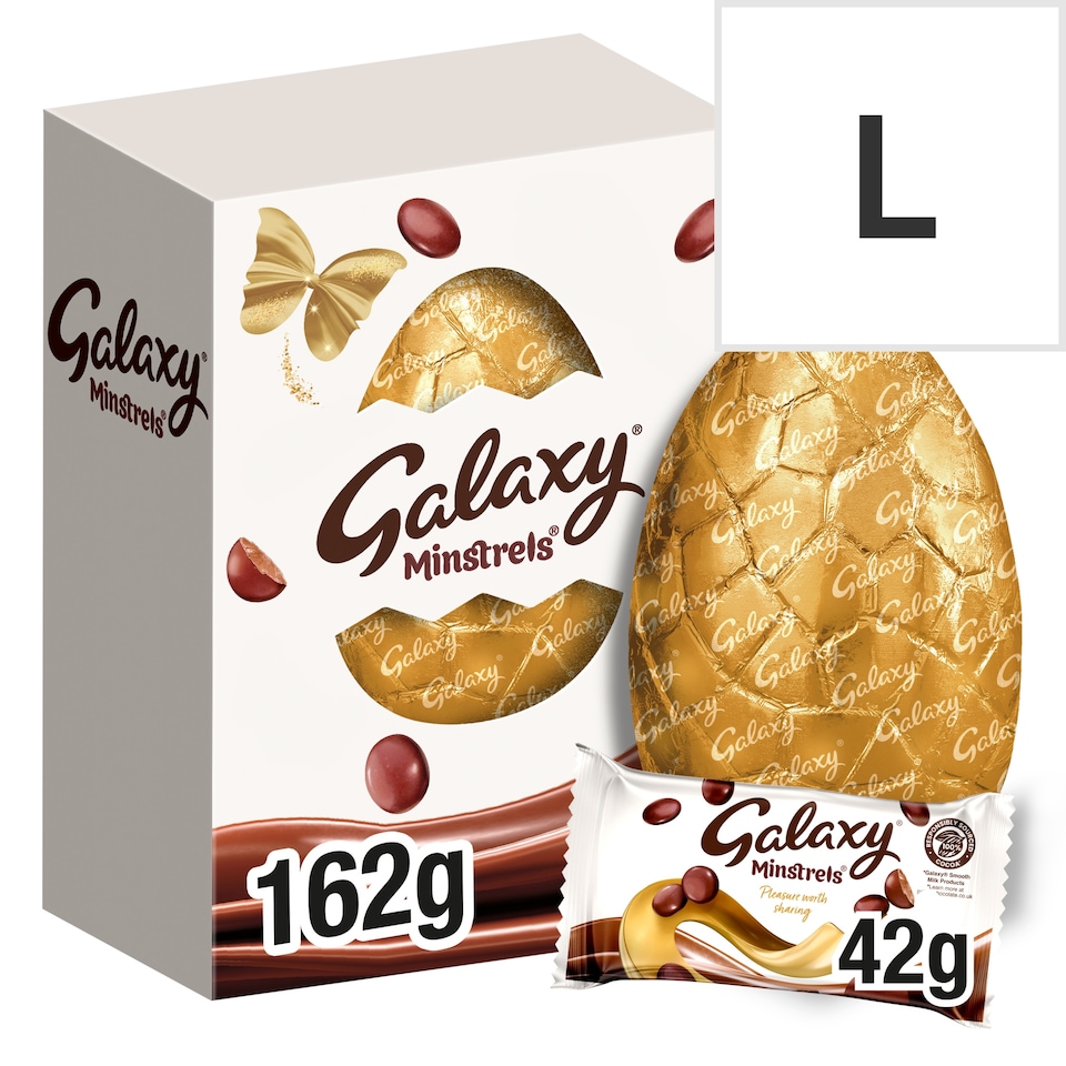 image 1 of Galaxy Milk Chocolate Minstrels Easter Egg 162g