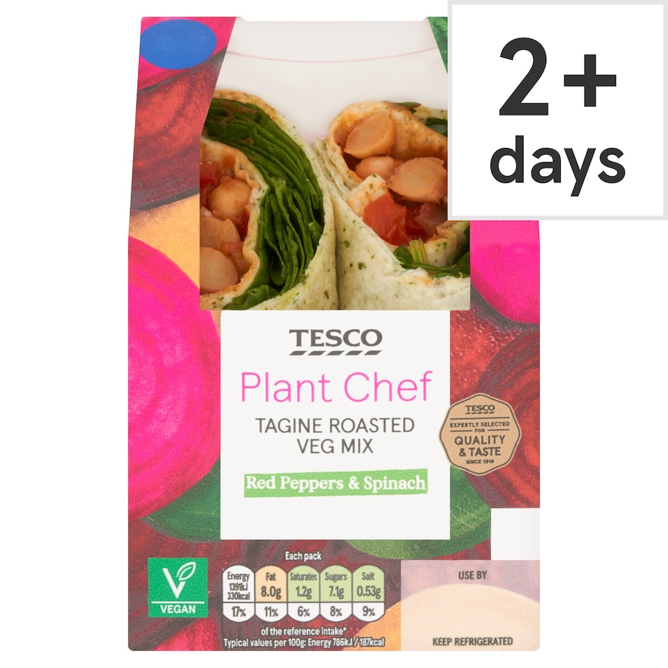 Tesco Plant Chef Tagine Roasted Veg Mix Wrap