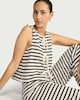 image 4 of F&F Striped Tie Front Co-ord Top in Multi Brown