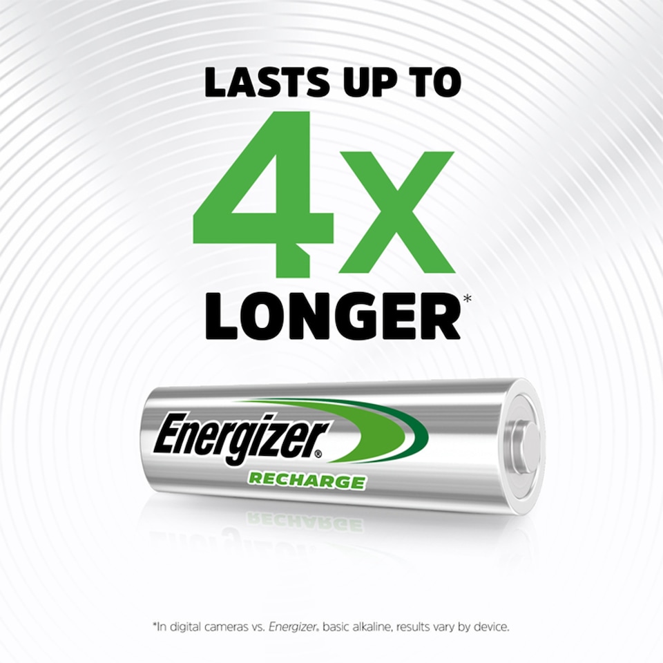 image 1 of Energizer Power Plus AA 4 Pack Rechargeable Batteries