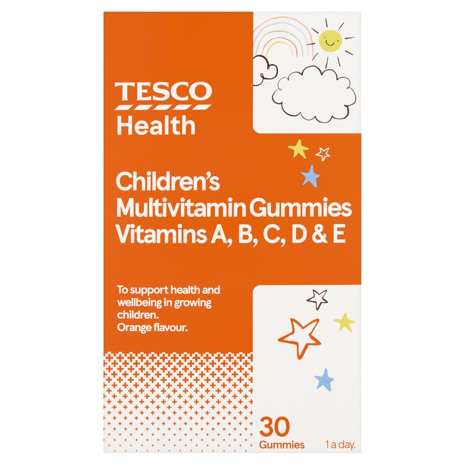 Tesco Children's Jelly Vitamins Multivitamin Gummies - Orange Flavour 30s