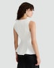 image 4 of F&F Tie Front Sleeveless Blouse in Ivory