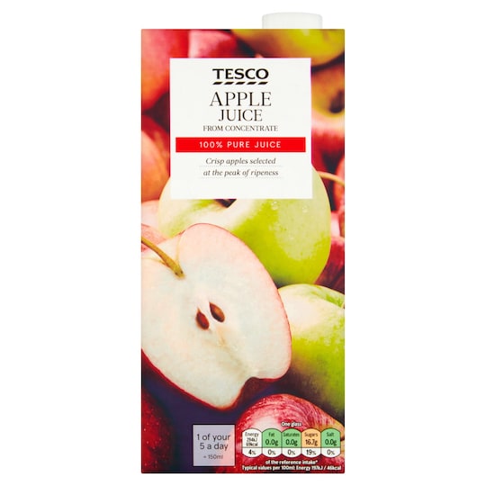 Tesco Pure Apple Juice 1 Litre Tesco Groceries