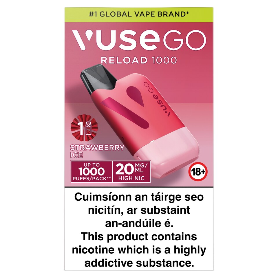 Vuse Go Reload 1000 Strawberry Ice 20mg/ml