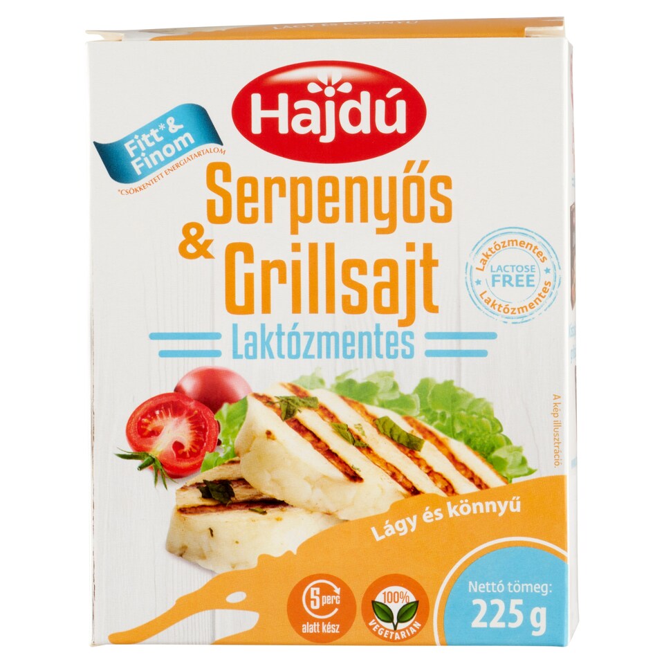 Hajdú laktózmentes serpenyős & grillsajt 225 g  1. kép
