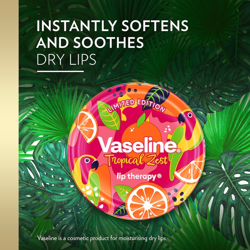 image 1 of Vaseline Limited Edition Tropical Zest Lip Therapy Balm 20G