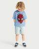 image 2 of Marvel Spider-Man Pure Cotton Sequin Embellished T-Shirt in Blue