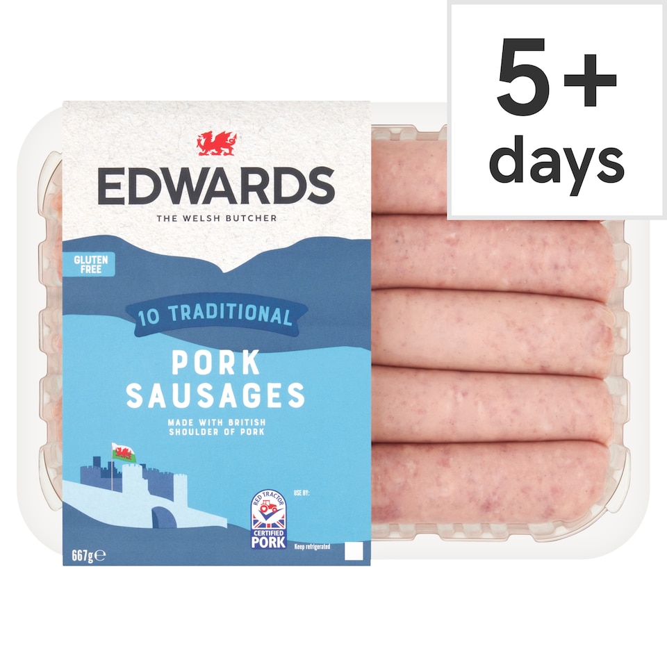 Edwards Of Conwy Tradional Pork Sausages 667G(L)