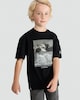 image 1 of 9 Peaks Pure Cotton Mountain Print Oversized T-Shirt in Black