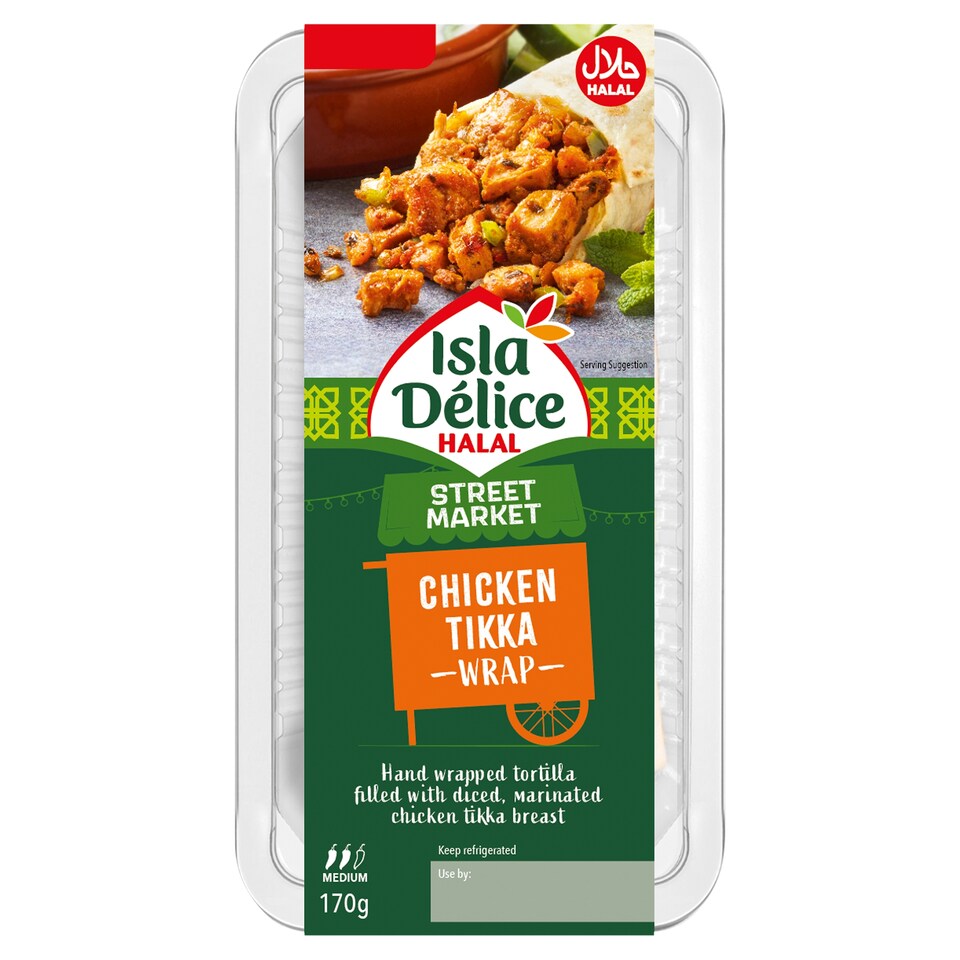 Isla Delice Halal Chicken Tikka Wrap 170g