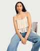 image 2 of F&F Tiered Lace Camisole in Cream