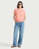image 2 of F&F Pure Cotton Striped T-Shirt in Multi Orange