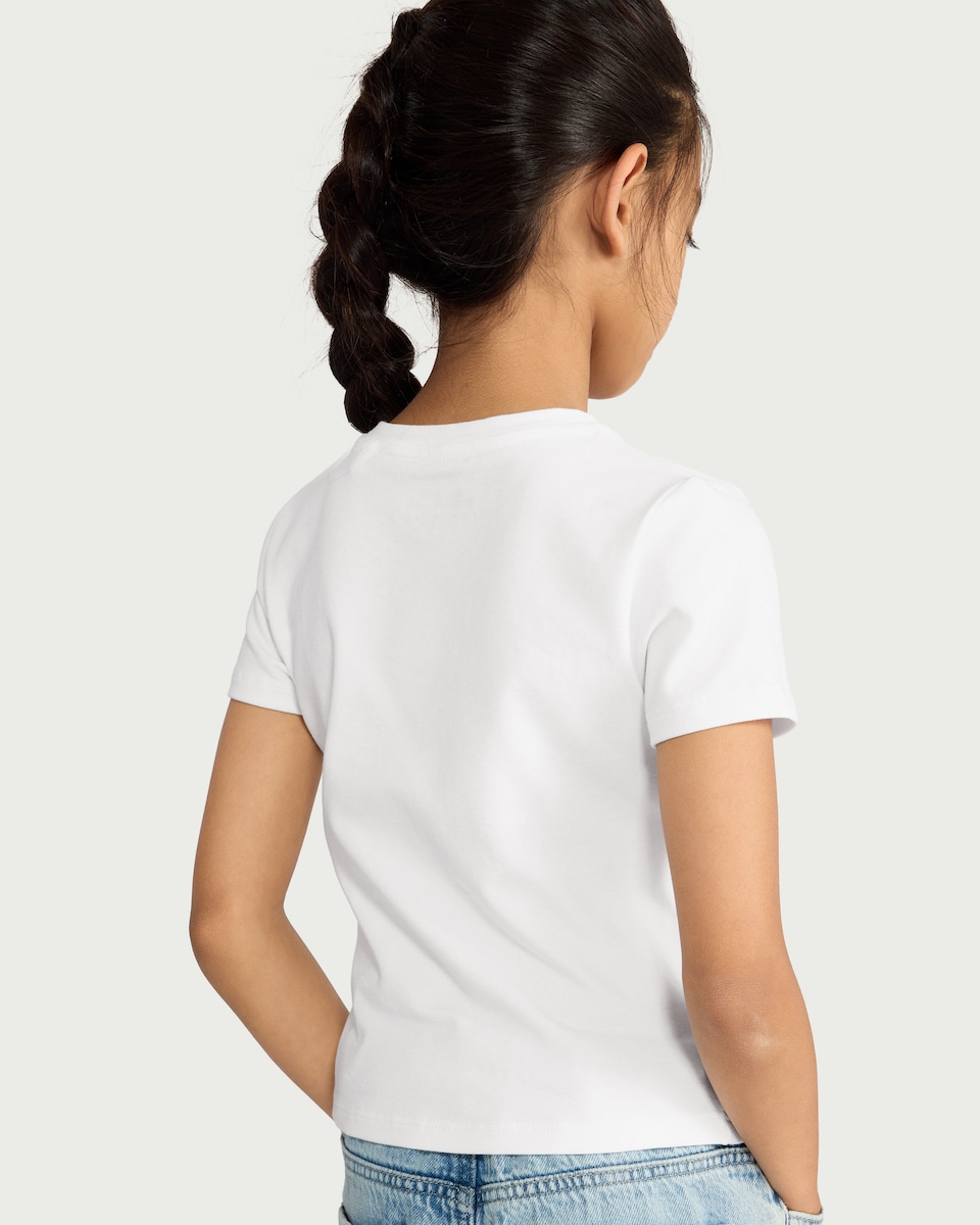 image 1 of K-Pop Demon Hunters Cotton Rich Huntrix T-Shirt in White