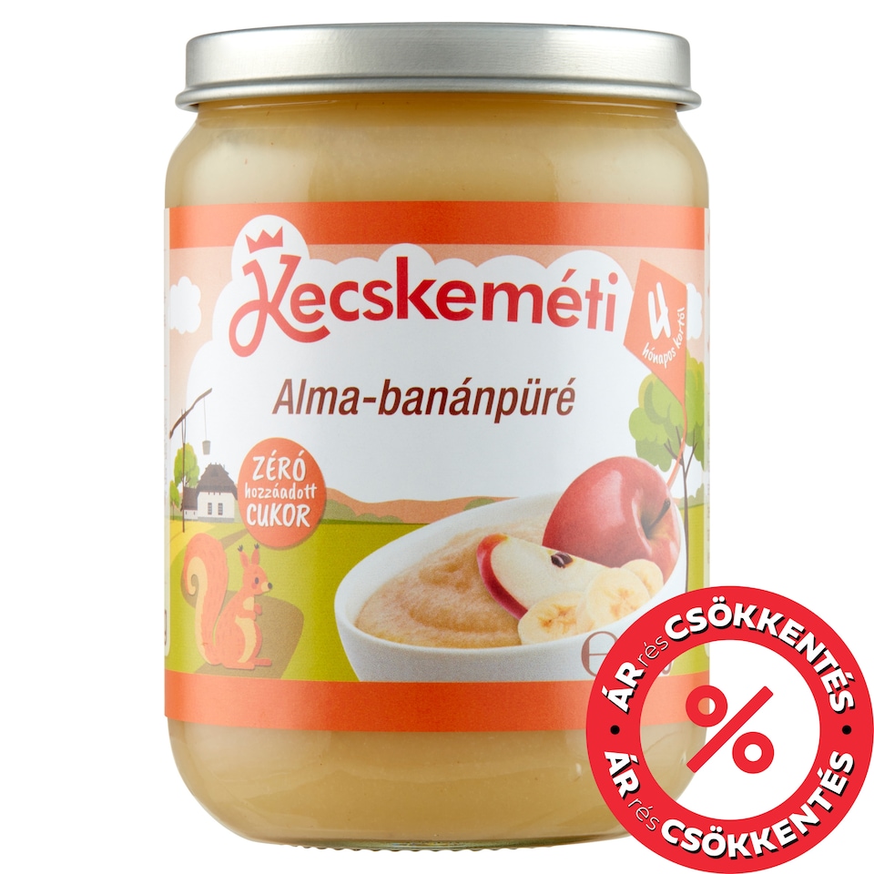 Kecskeméti Apple-Banana Puree Baby Dessert 4 Months+ 190 g