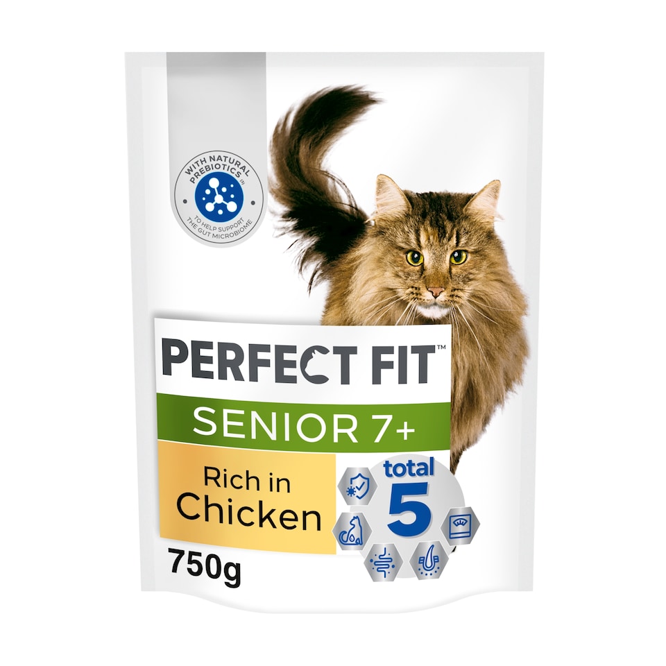 image 1 of Perfect Fit Senior 7+ Dry Cat Food - Chicken 750g