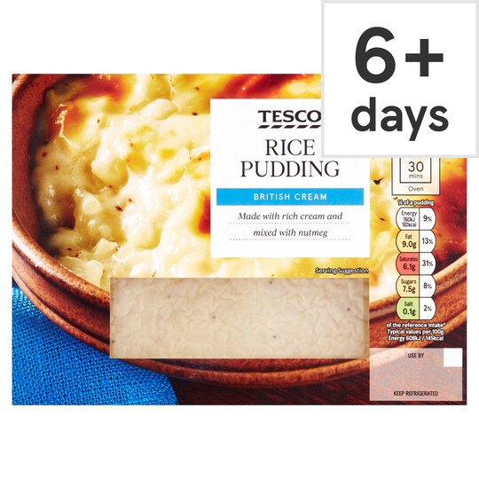 Tesco Creamy Rice Pudding 500G Tesco Groceries