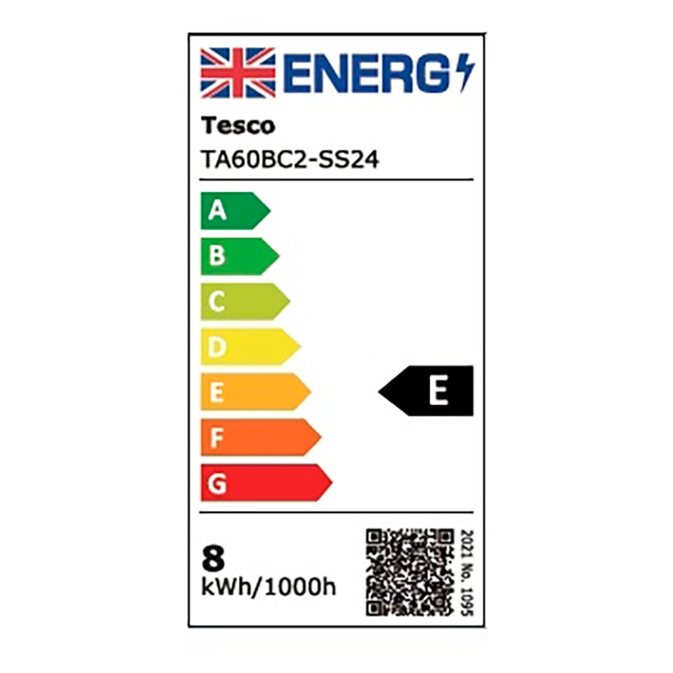 image 1 of Tesco Led Classic 60W Bayonet Cap Cool White 2 Pack